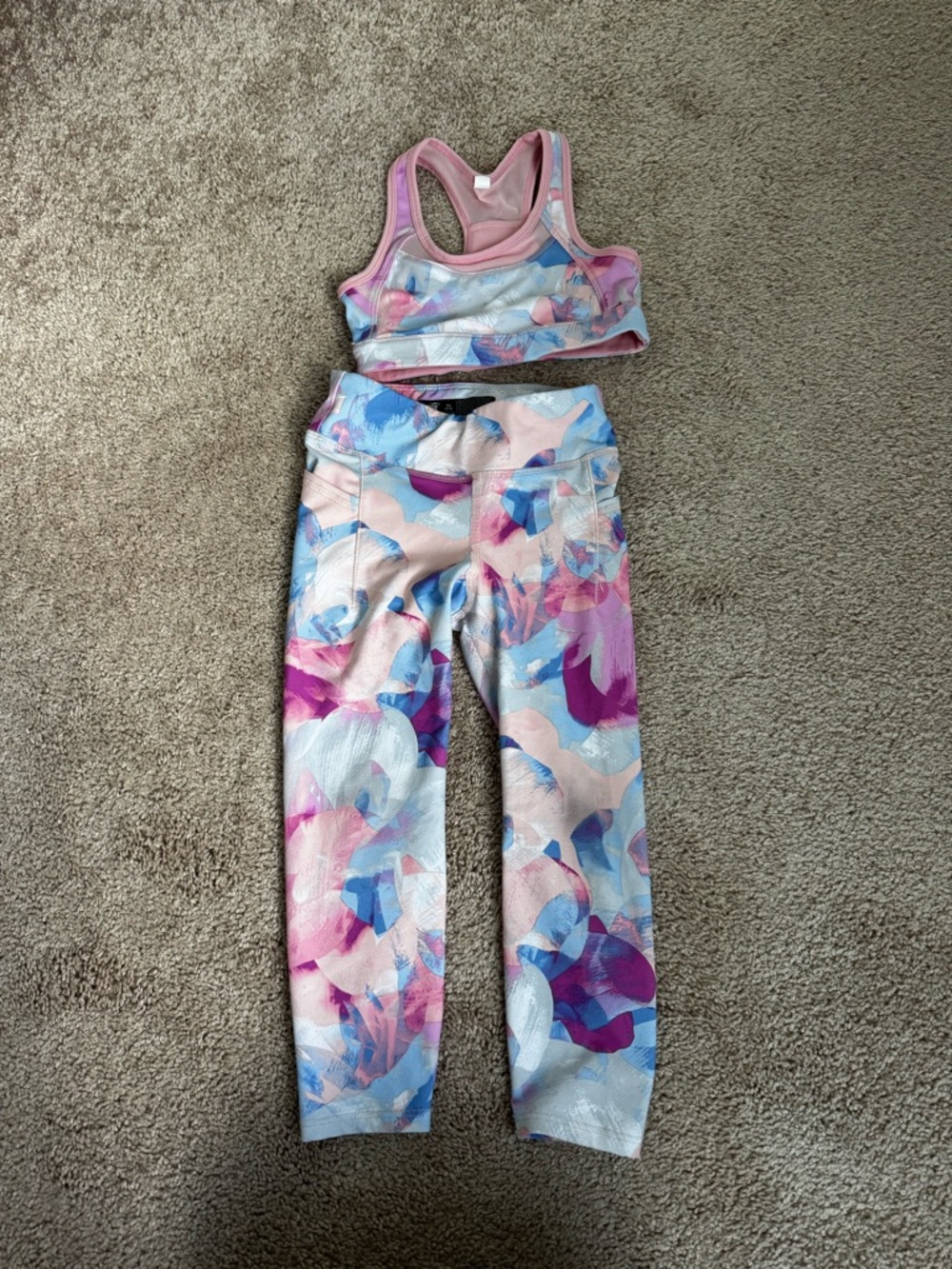 Avia Multicolor Pastel Abstract Active Set - Pink Blue Purple